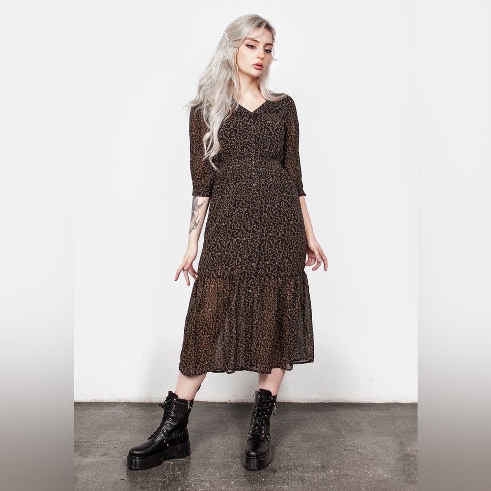 Disturbia Delphinium Button Up Midi Dress US 6 / UK 10
